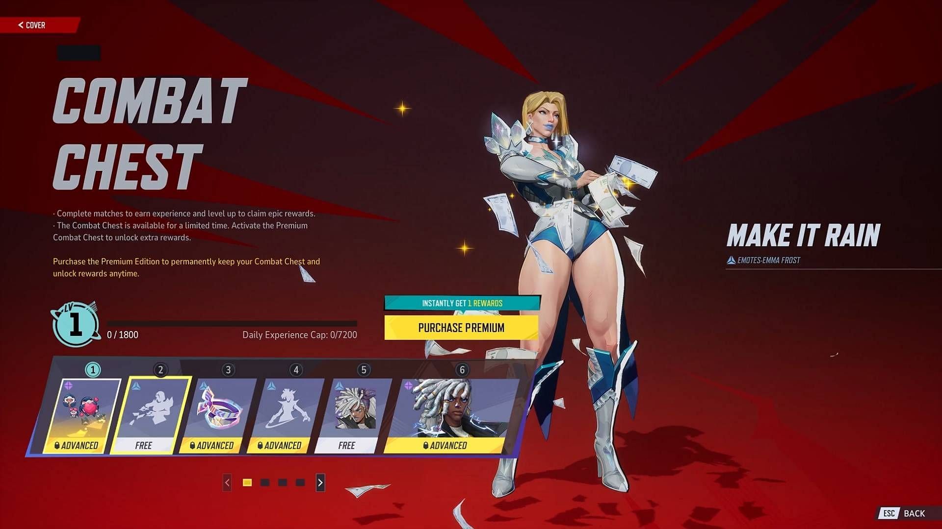 A picture of all the rewards that players can get after completing Level 1 (Image via NetEase Games)